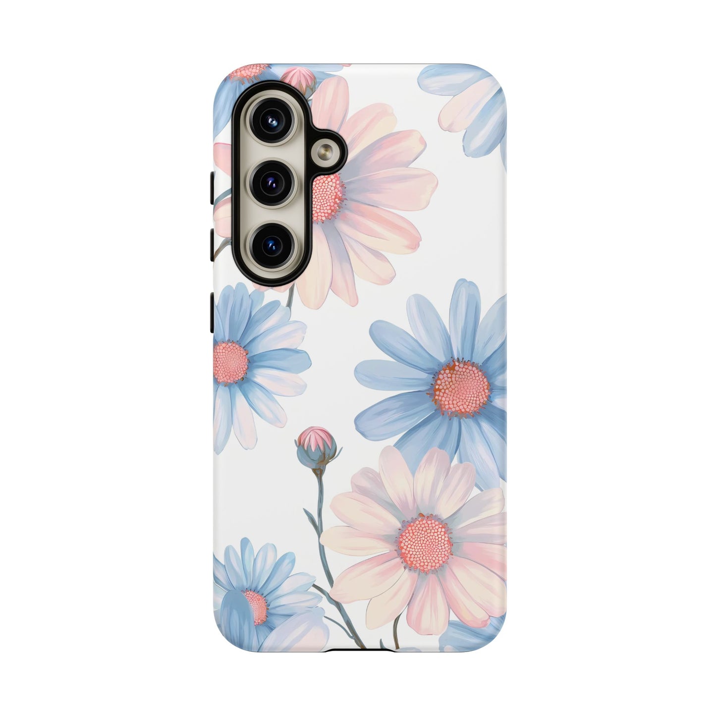 Cute iPhone Case – Blue and Pink Flowers