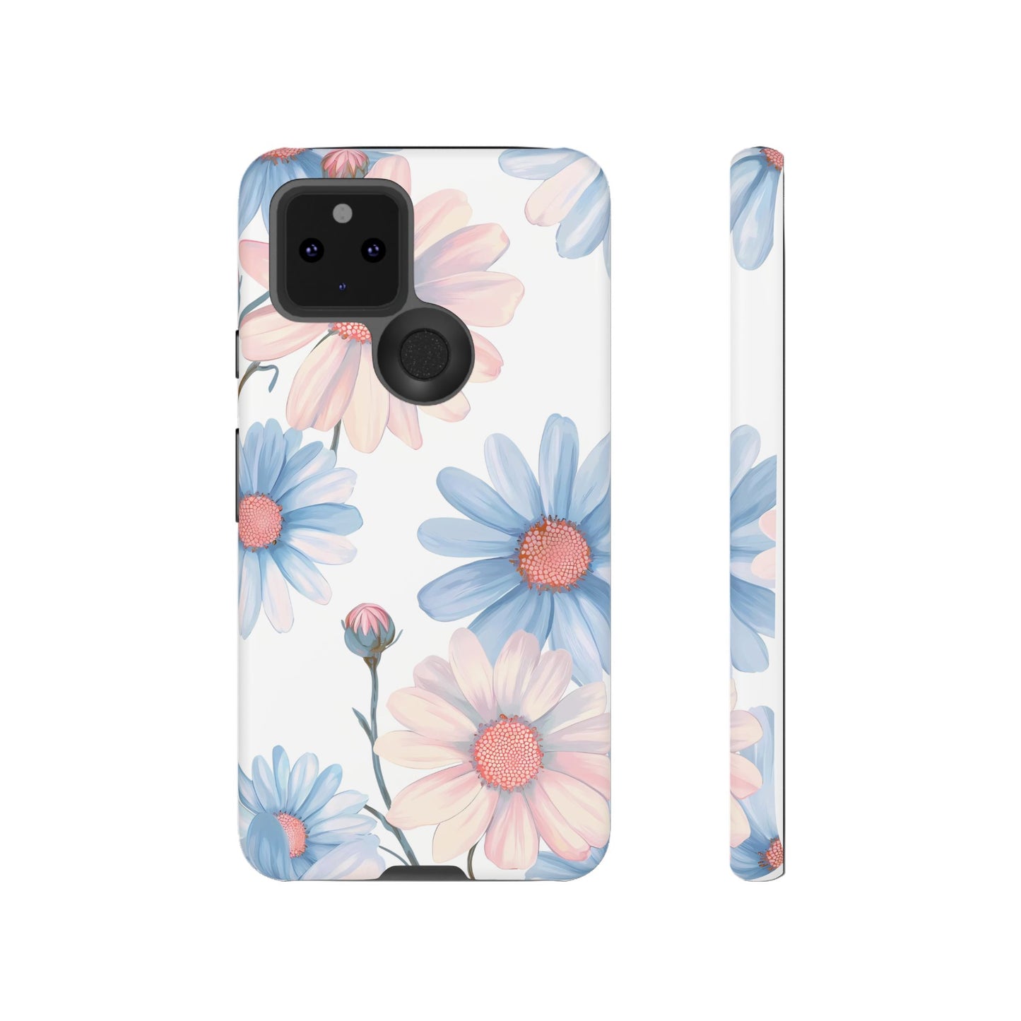 Cute iPhone Case – Blue and Pink Flowers