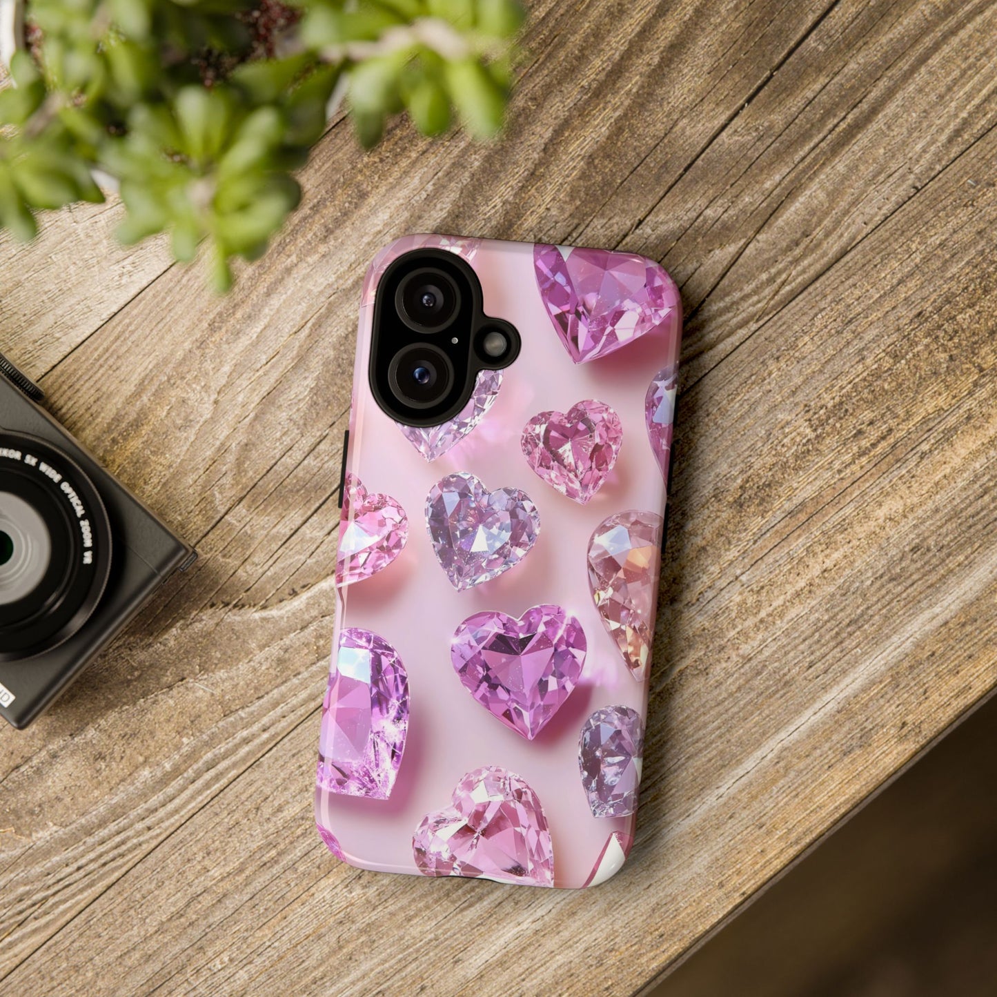 iPhone Case – Diamond Heart Design