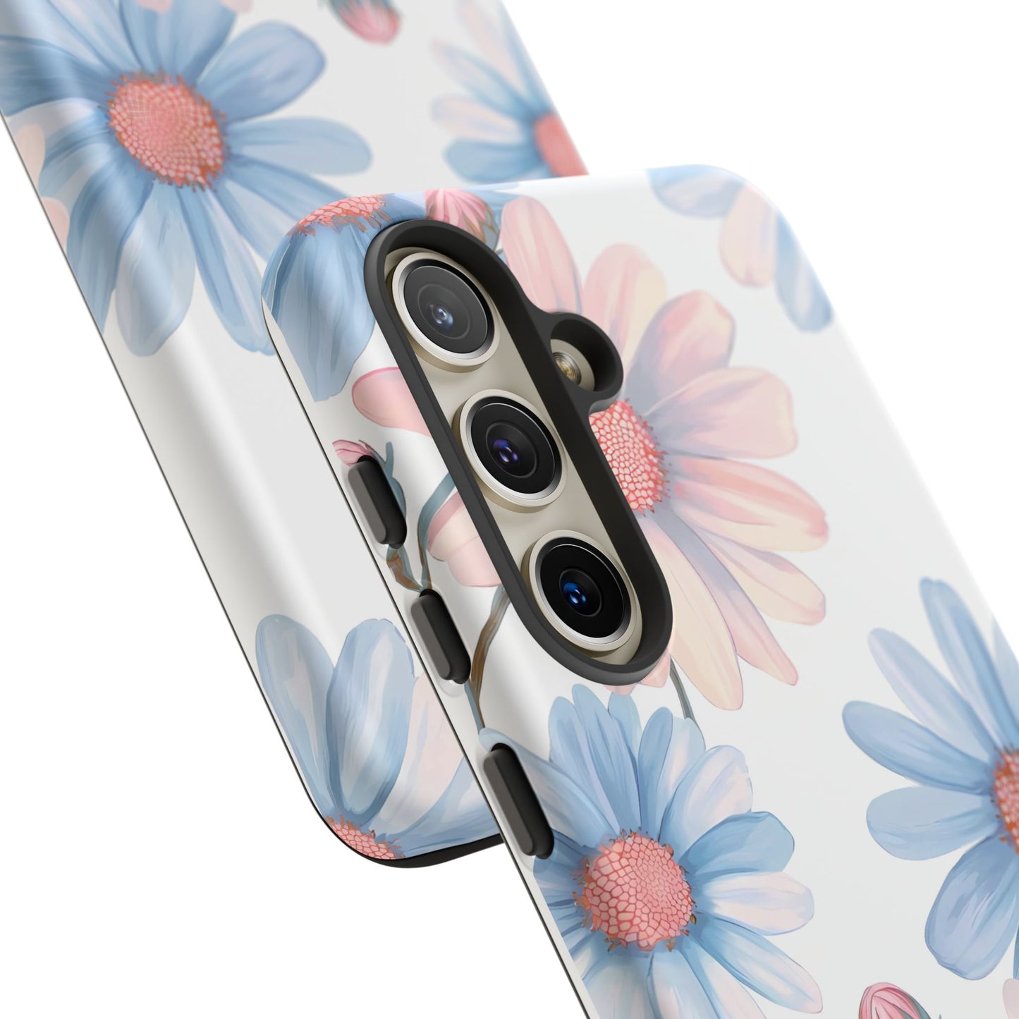 Cute iPhone Case – Blue and Pink Flowers