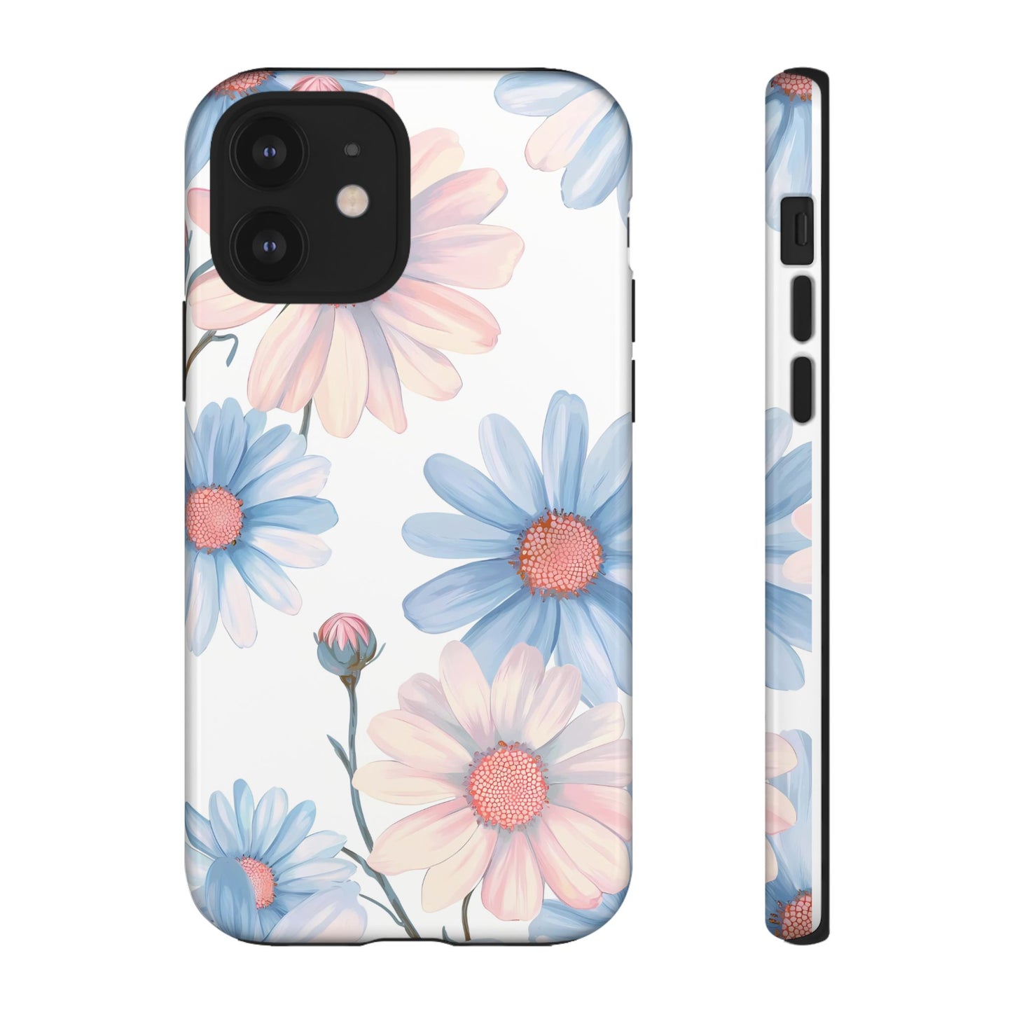 Cute iPhone Case – Blue and Pink Flowers