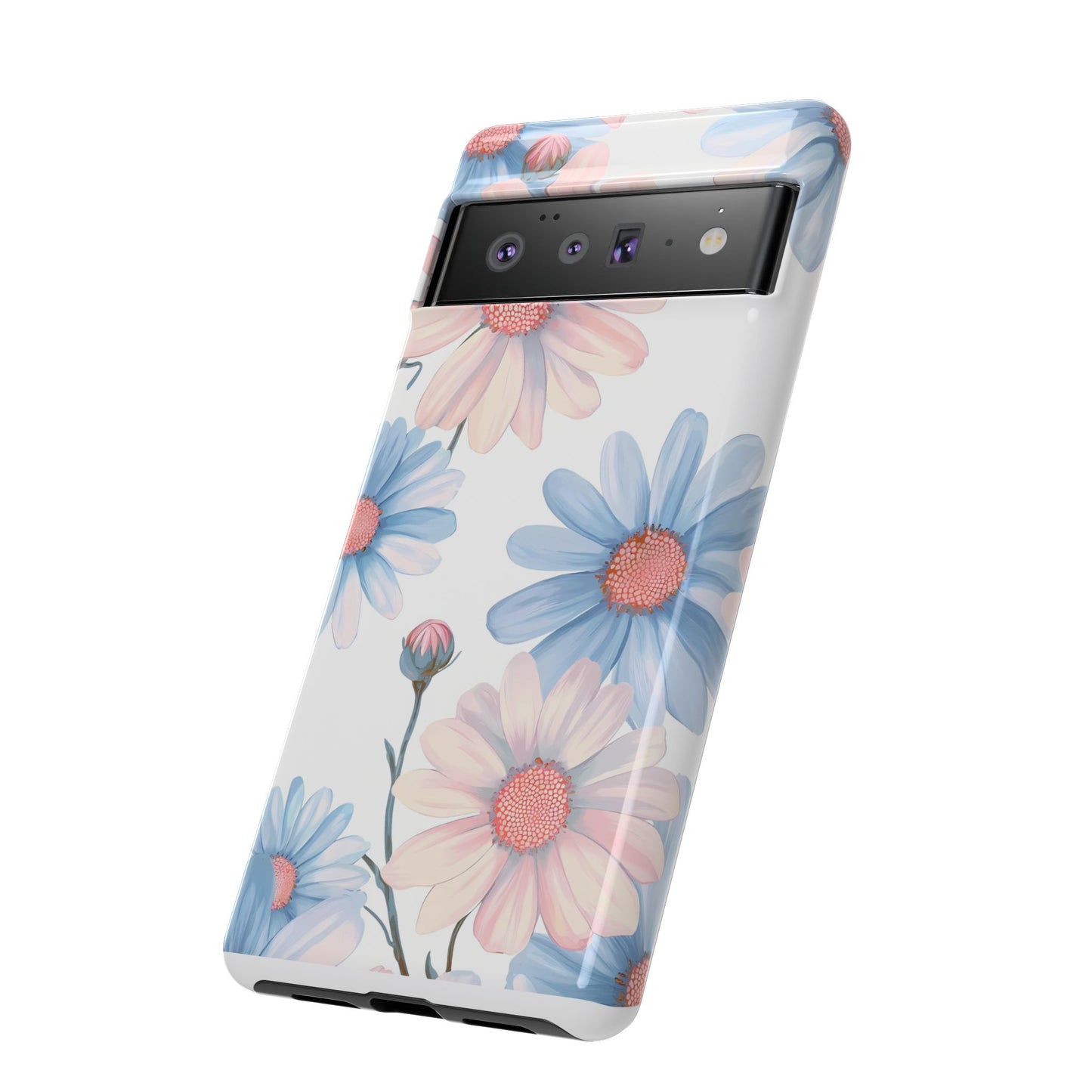 Cute iPhone Case – Blue and Pink Flowers