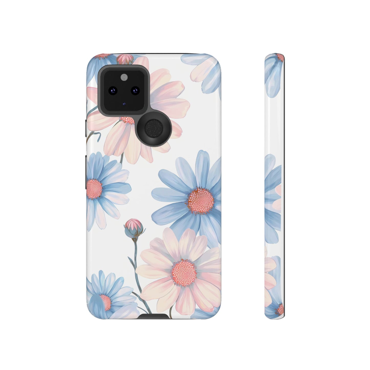 Cute iPhone Case – Blue and Pink Flowers