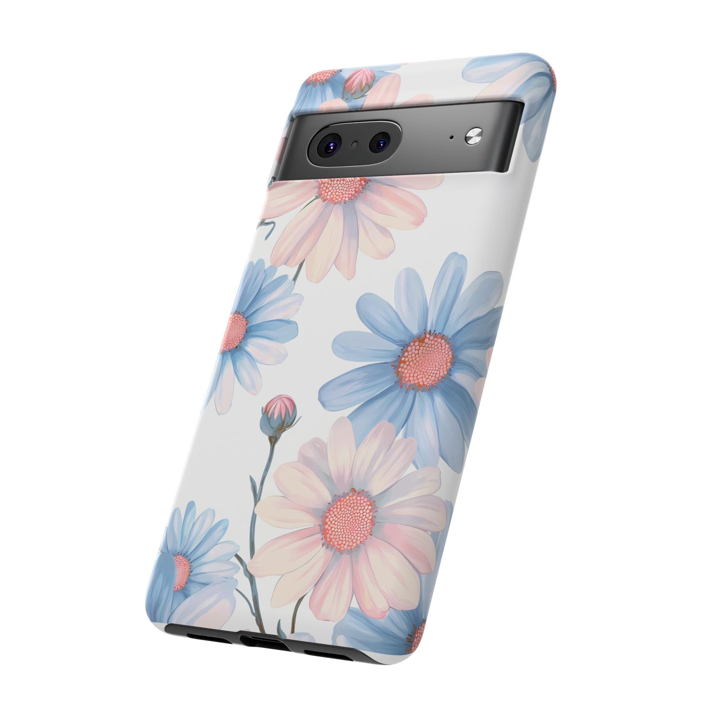 Cute iPhone Case – Blue and Pink Flowers