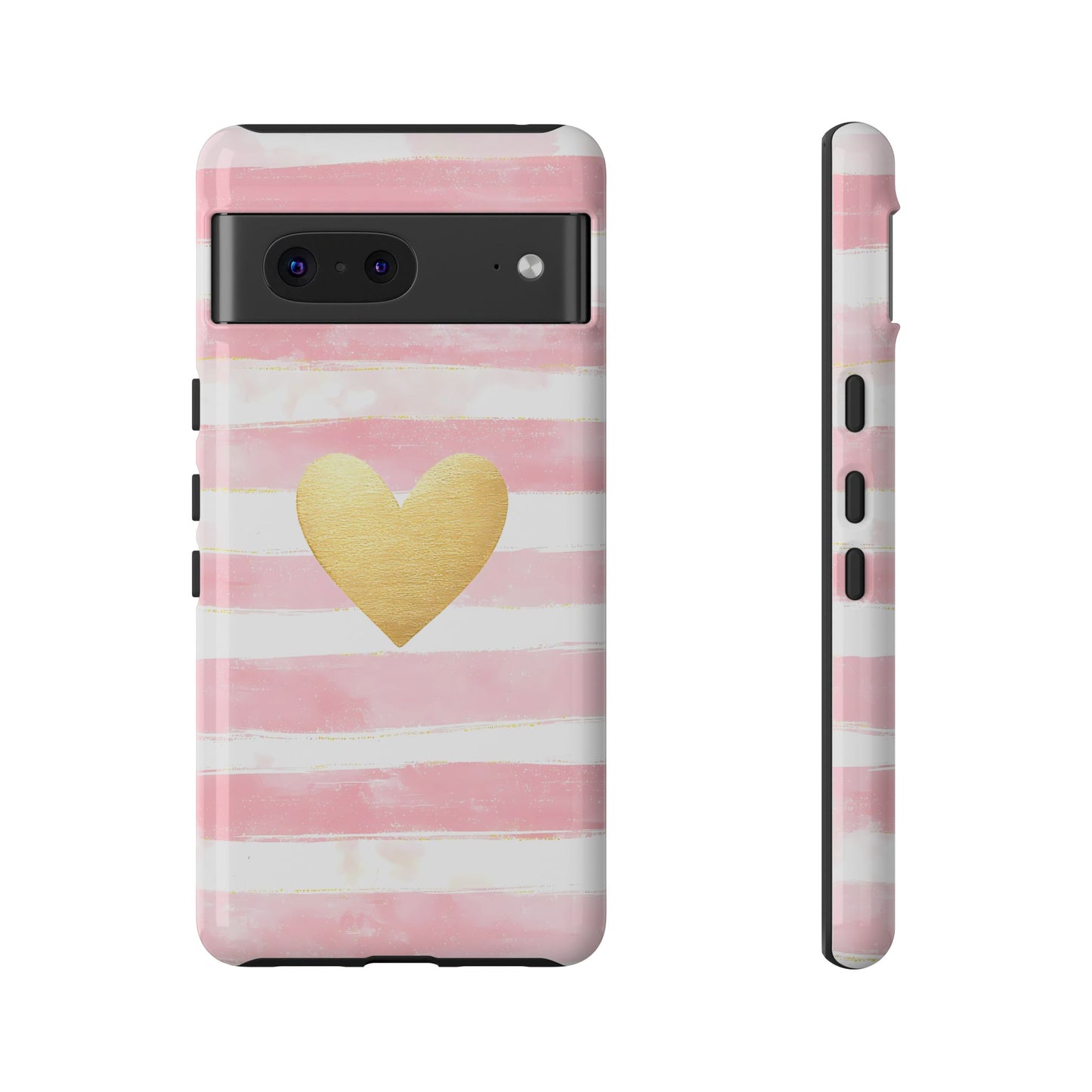 iPhone case - Pink and white striped