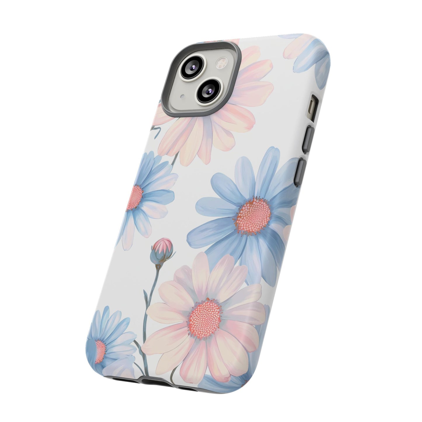 Cute iPhone Case – Blue and Pink Flowers