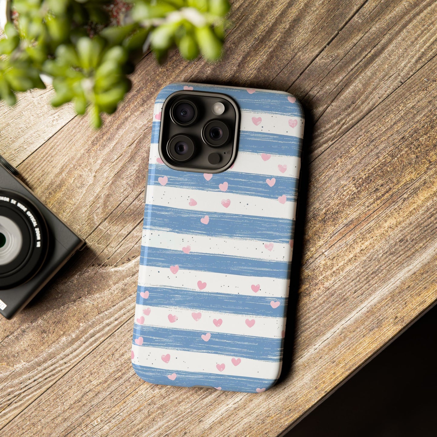 iPhone Case – Blue and White Pattern