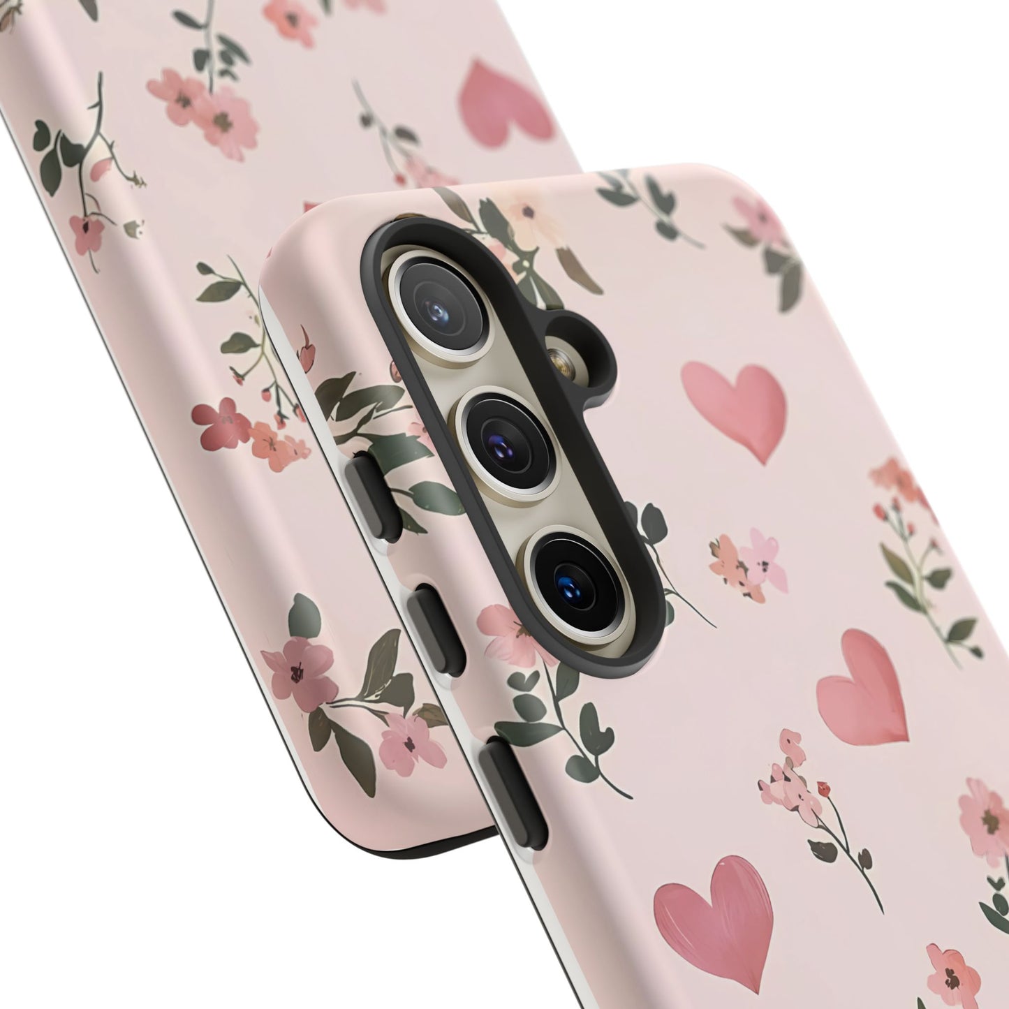 iPhone Case – Cute Pink Heart Flower Design