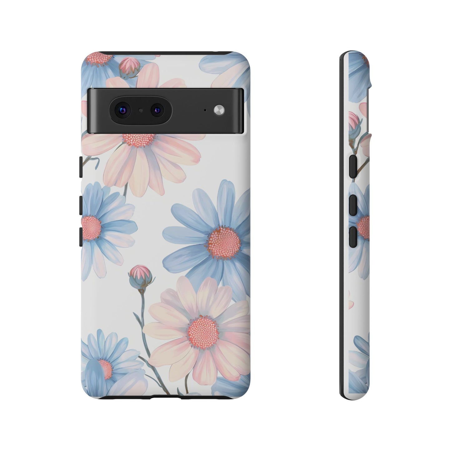 Cute iPhone Case – Blue and Pink Flowers