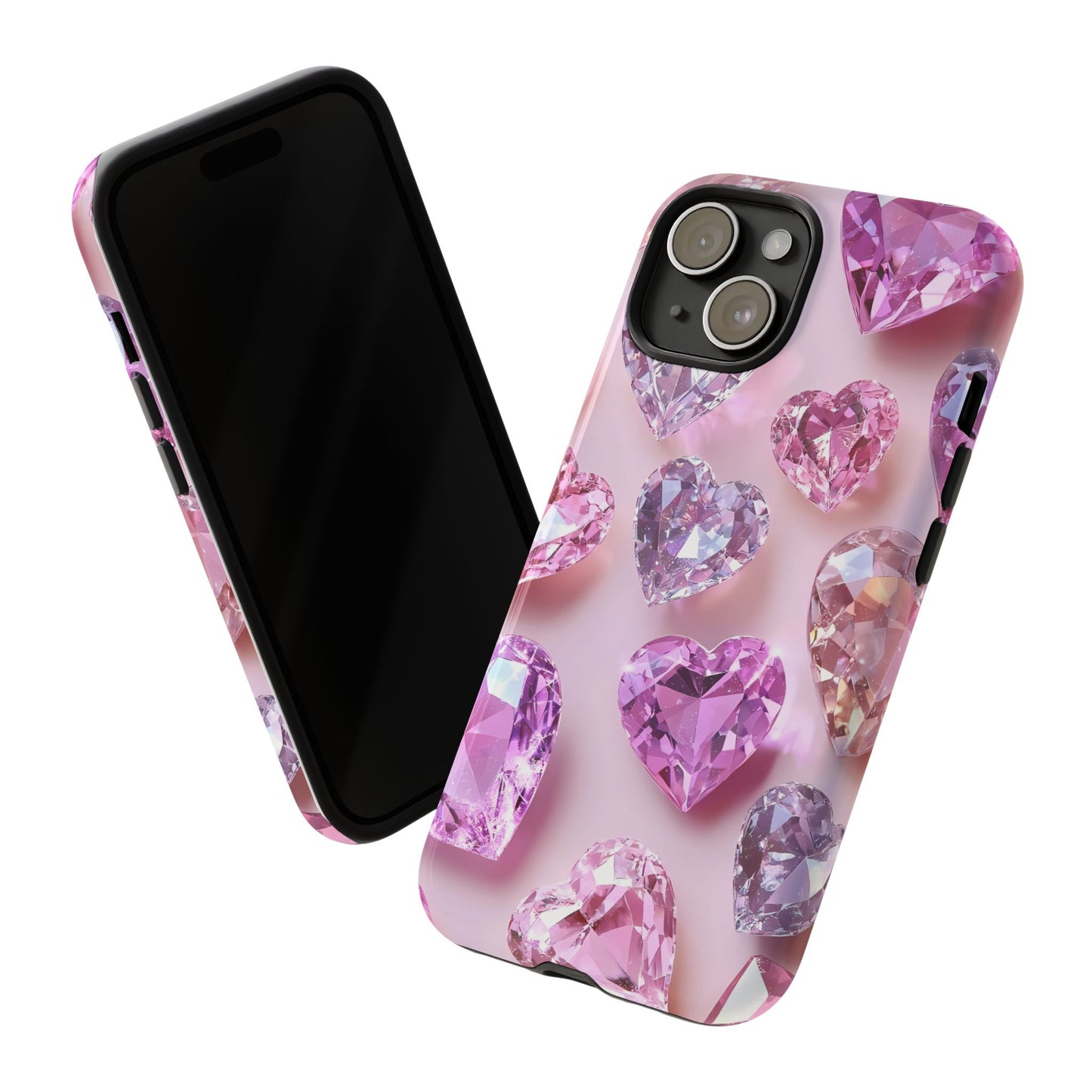 iPhone Case – Diamond Heart Design