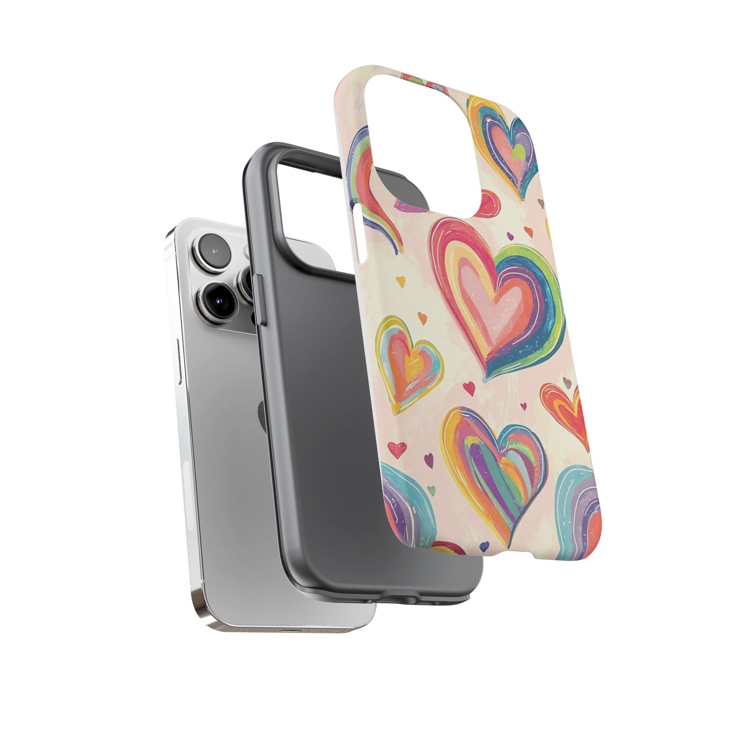 Cute iPhone Case – Colorful Heart