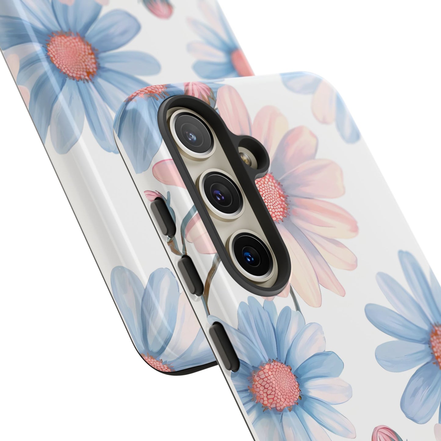 Cute iPhone Case – Blue and Pink Flowers