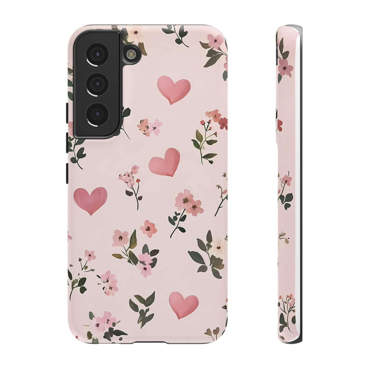 iPhone Case – Cute Pink Heart Flower Design