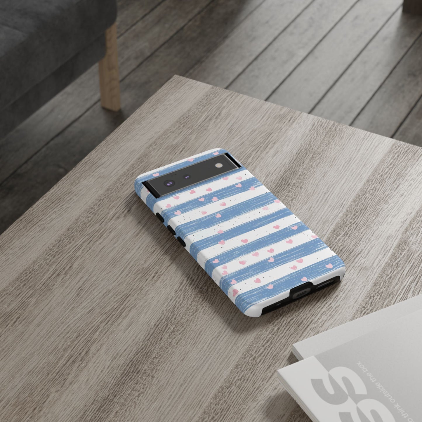 iPhone Case – Blue and White Pattern