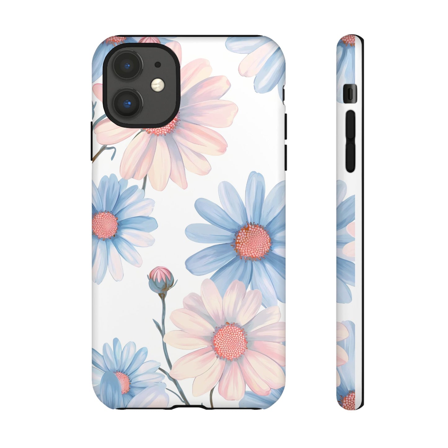 Cute iPhone Case – Blue and Pink Flowers