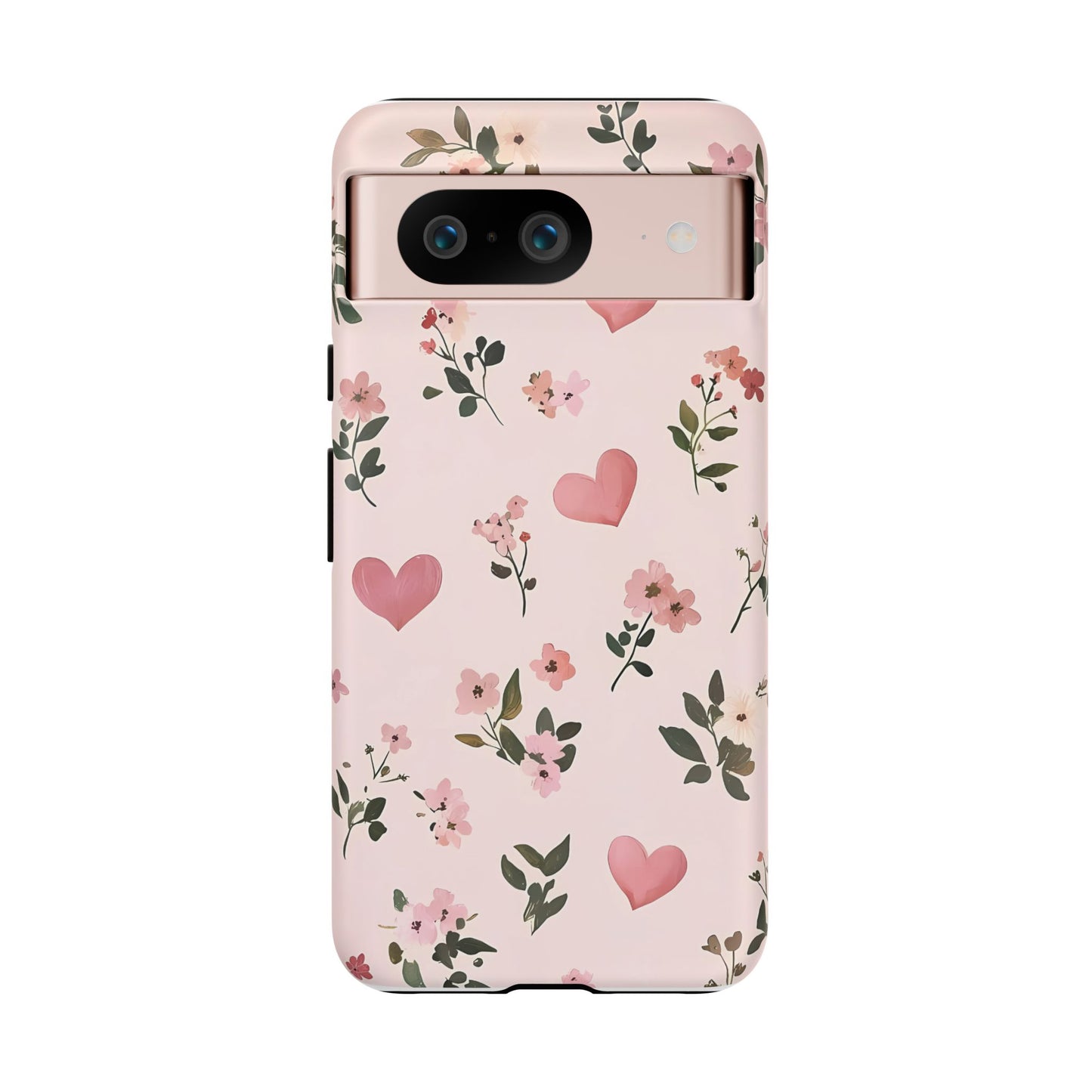 iPhone Case – Cute Pink Heart Flower Design