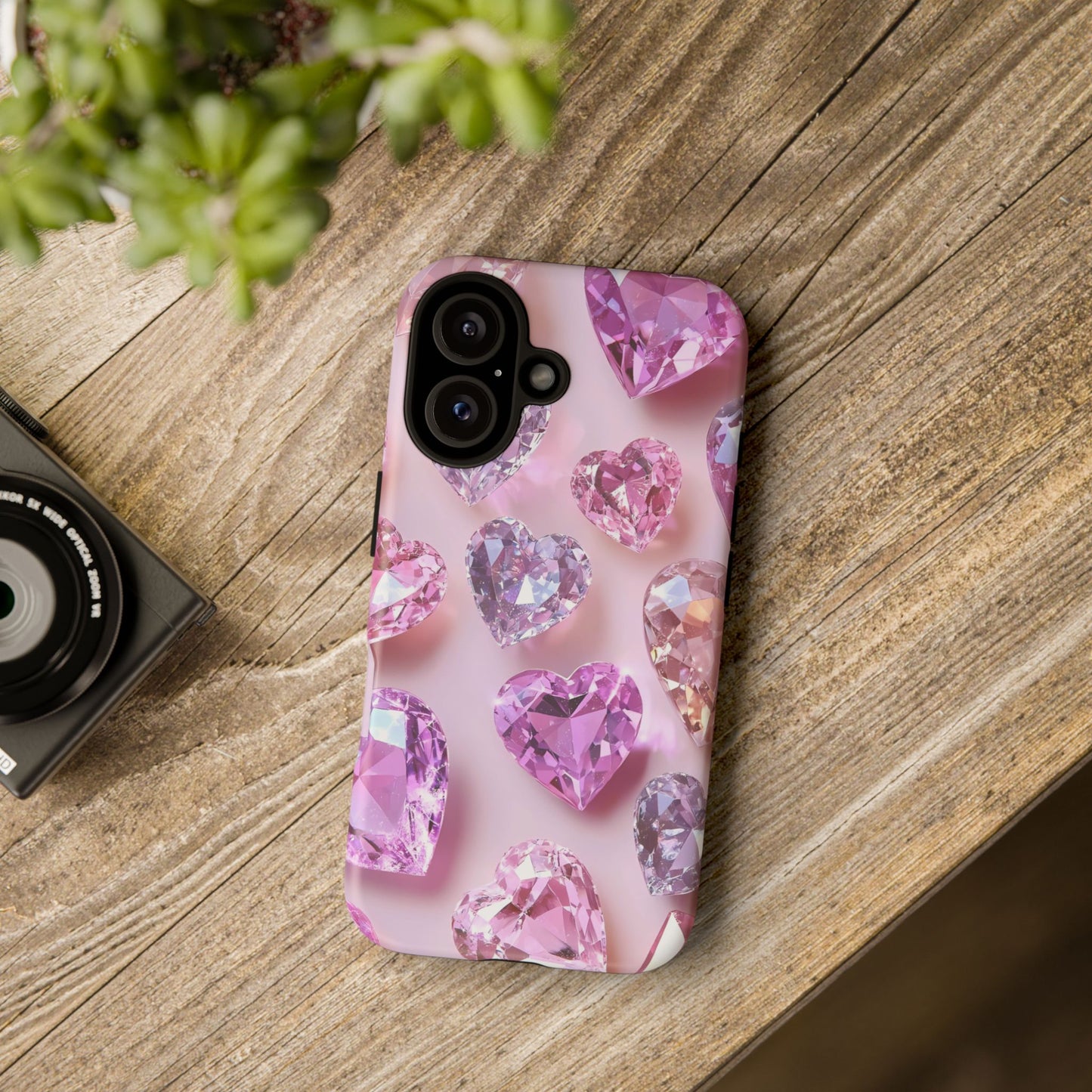 iPhone Case – Diamond Heart Design