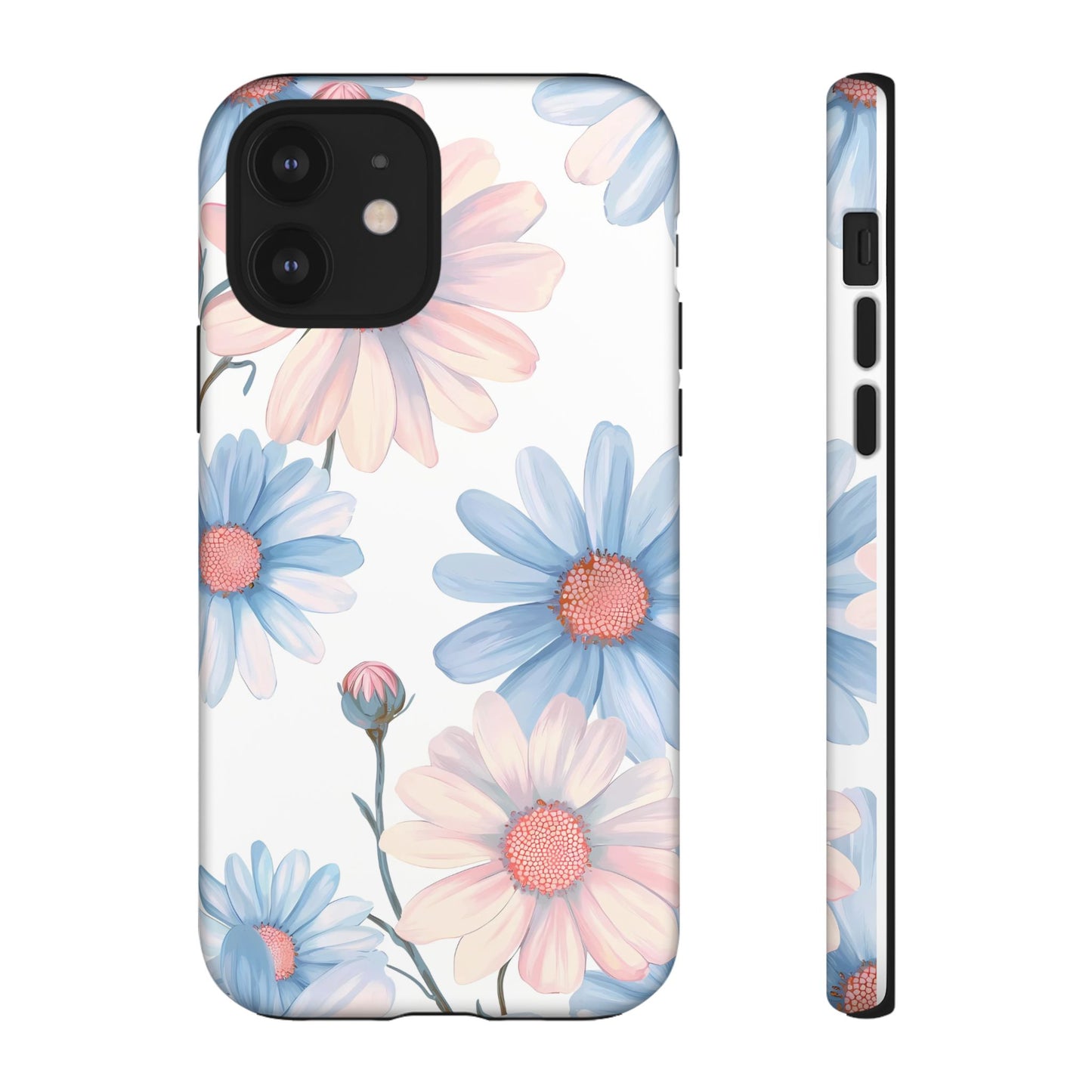 Cute iPhone Case – Blue and Pink Flowers