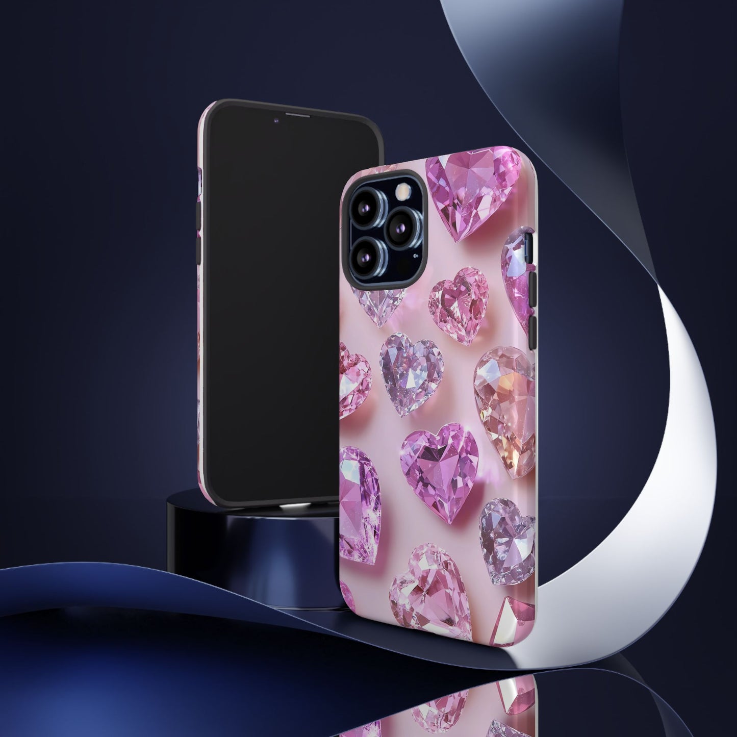 iPhone Case – Diamond Heart Design