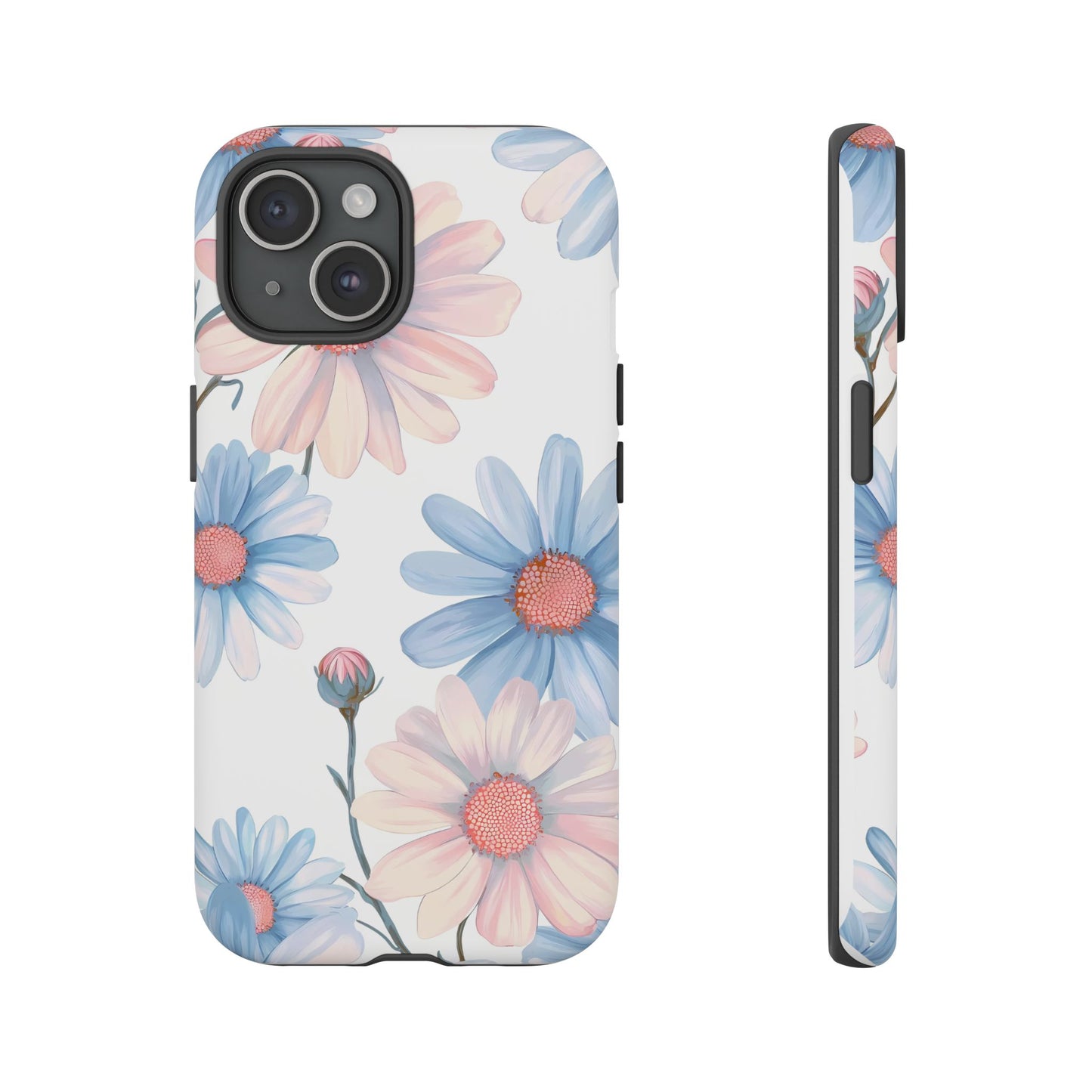 Cute iPhone Case – Blue and Pink Flowers