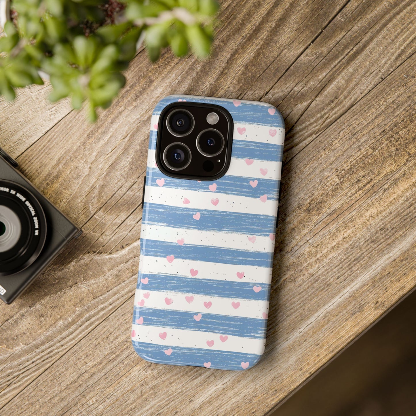 iPhone Case – Blue and White Pattern