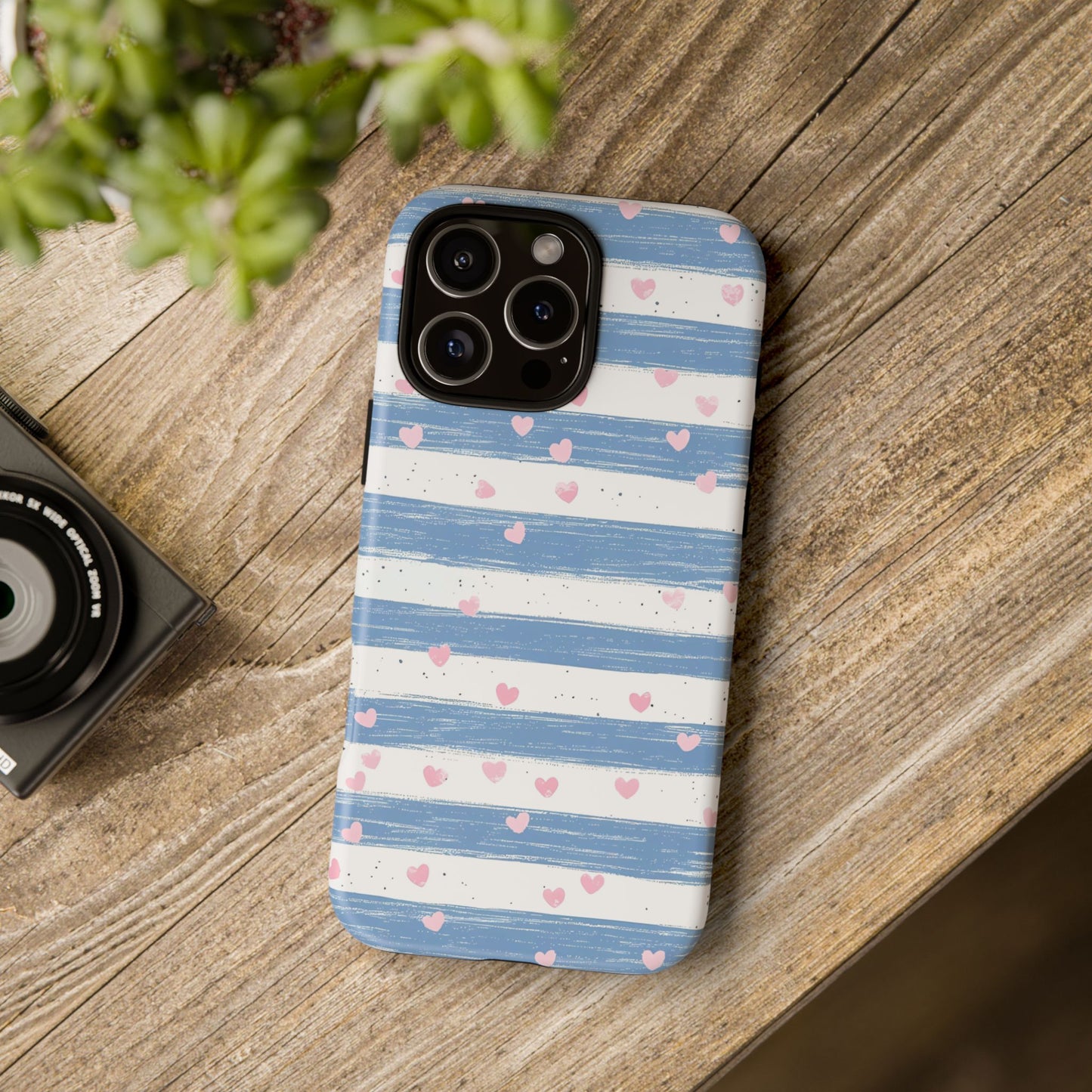 iPhone Case – Blue and White Pattern