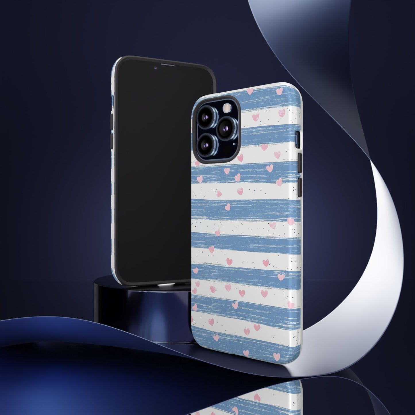 iPhone Case – Blue and White Pattern