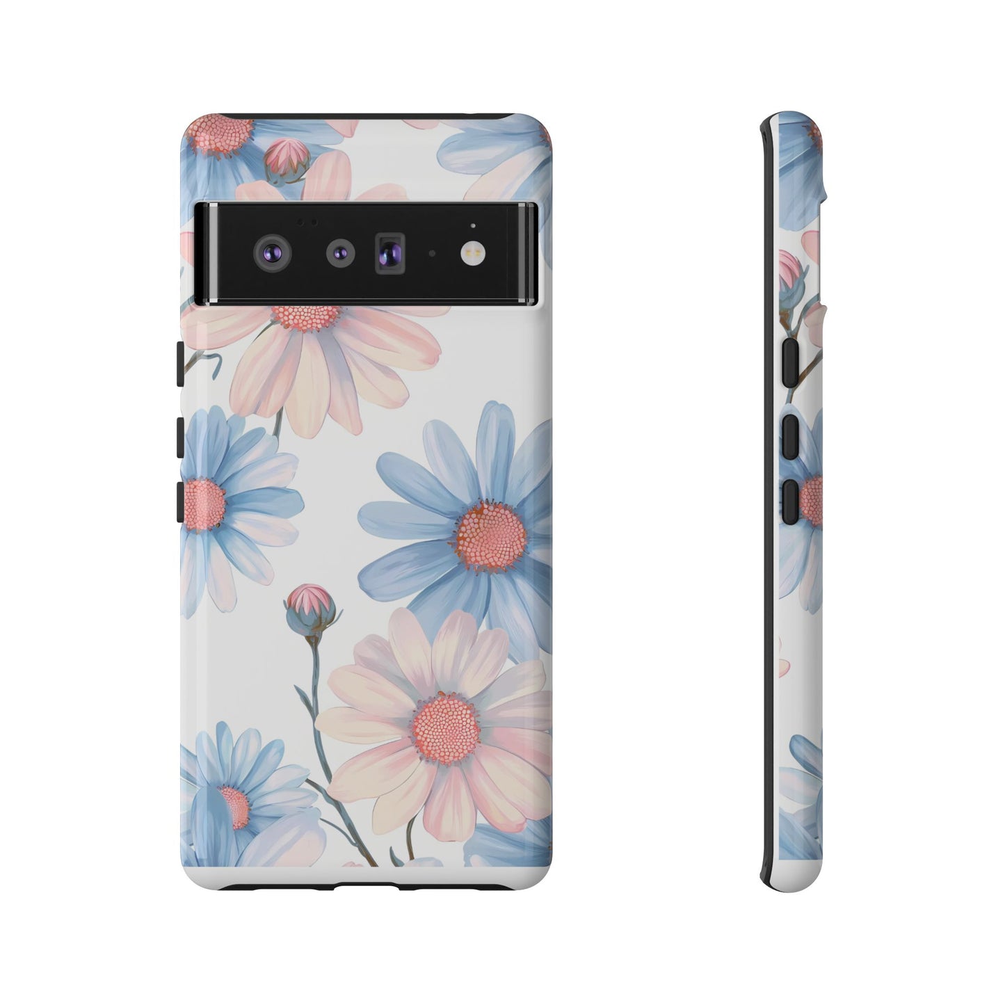 Cute iPhone Case – Blue and Pink Flowers