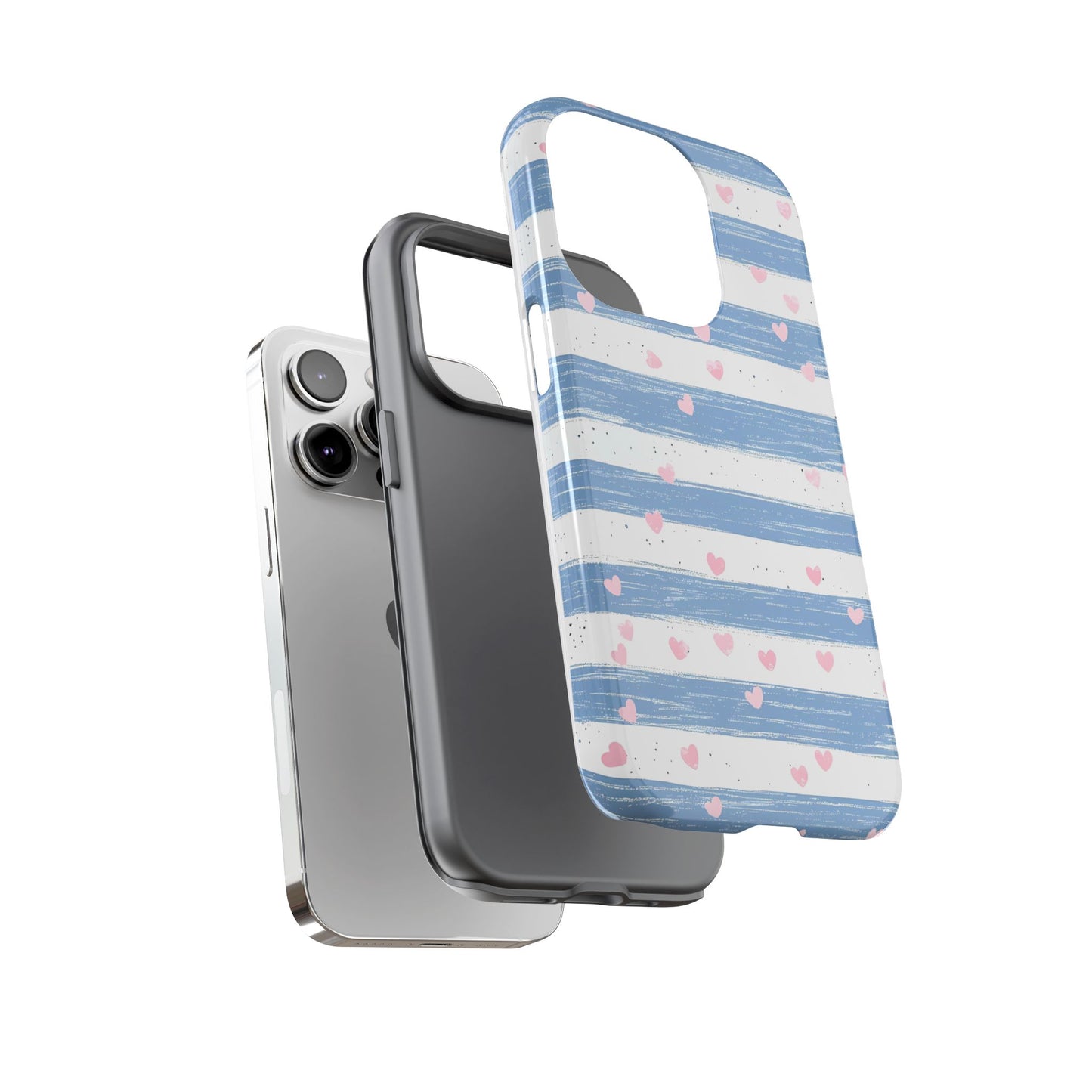 iPhone Case – Blue and White Pattern