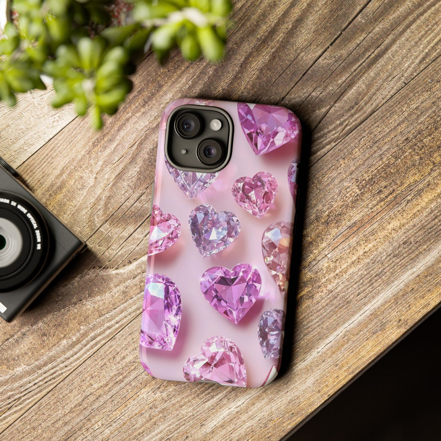 iPhone Case – Diamond Heart Design