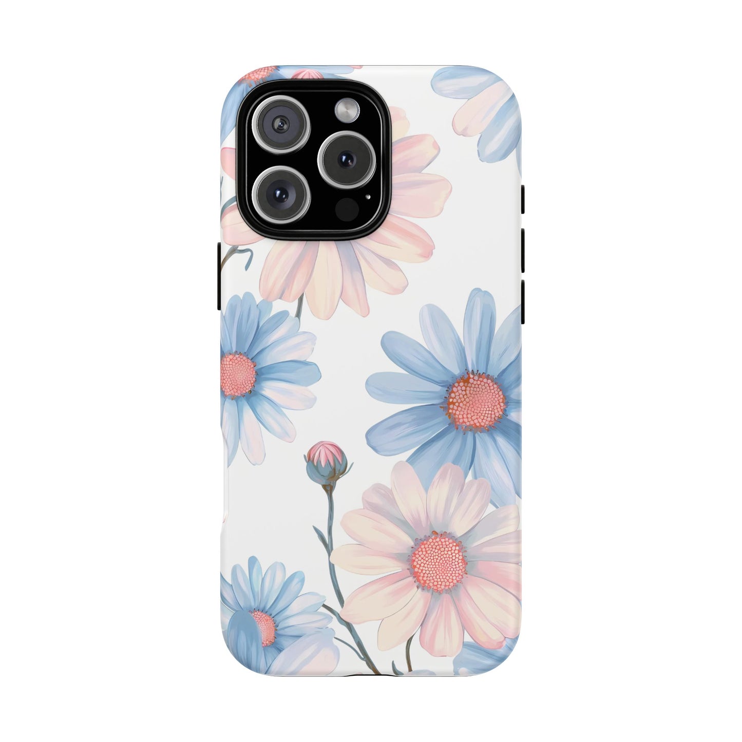 Cute iPhone Case – Blue and Pink Flowers