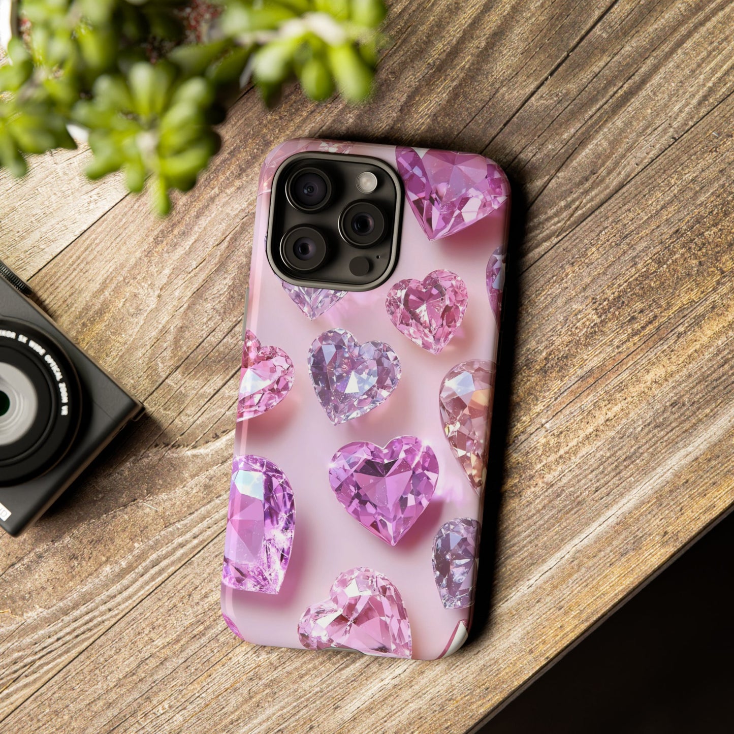 iPhone Case – Diamond Heart Design