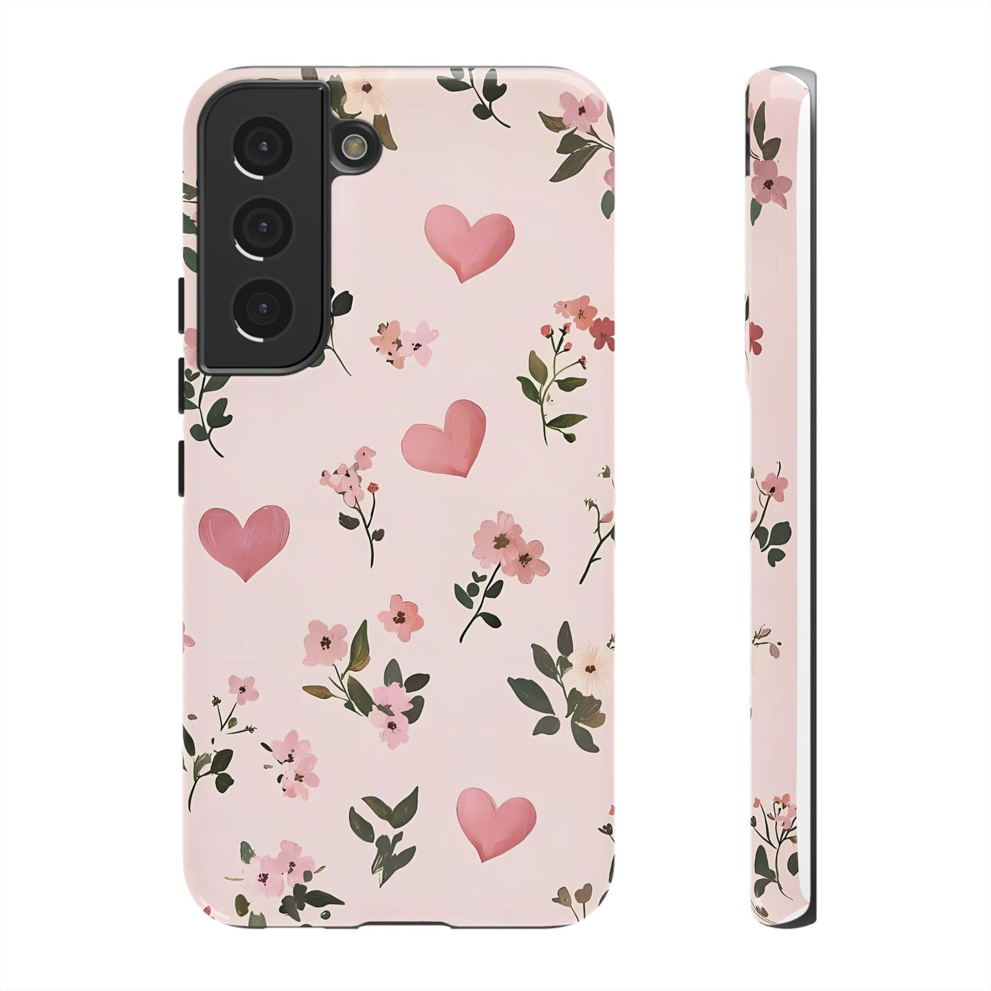 iPhone Case – Cute Pink Heart Flower Design