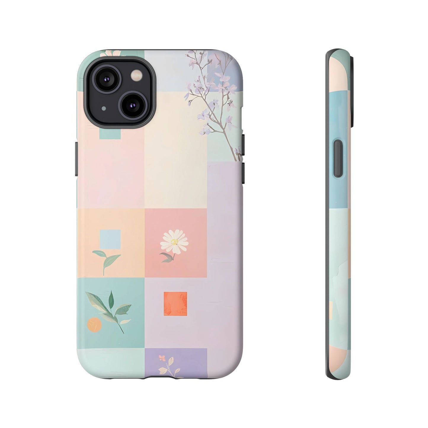 iPhone Case – Cute Pastel Checkered Pattern