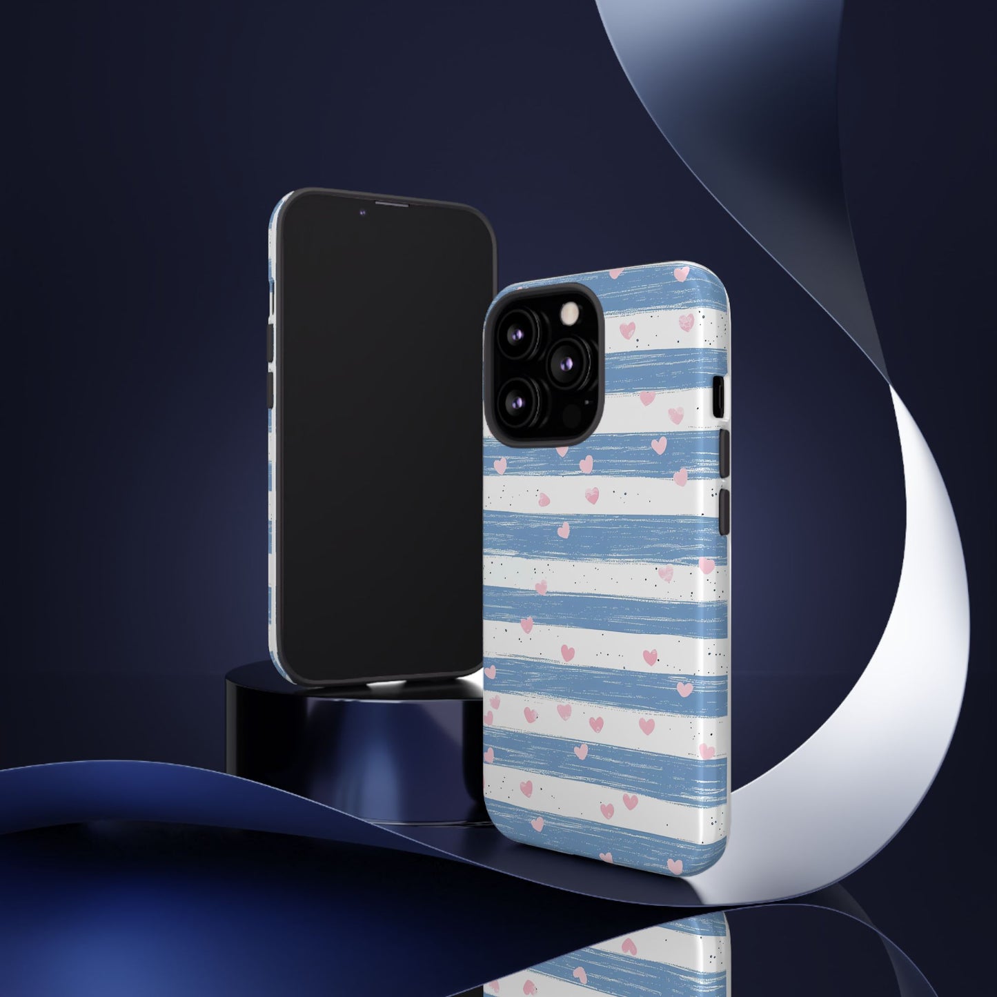 iPhone Case – Blue and White Pattern