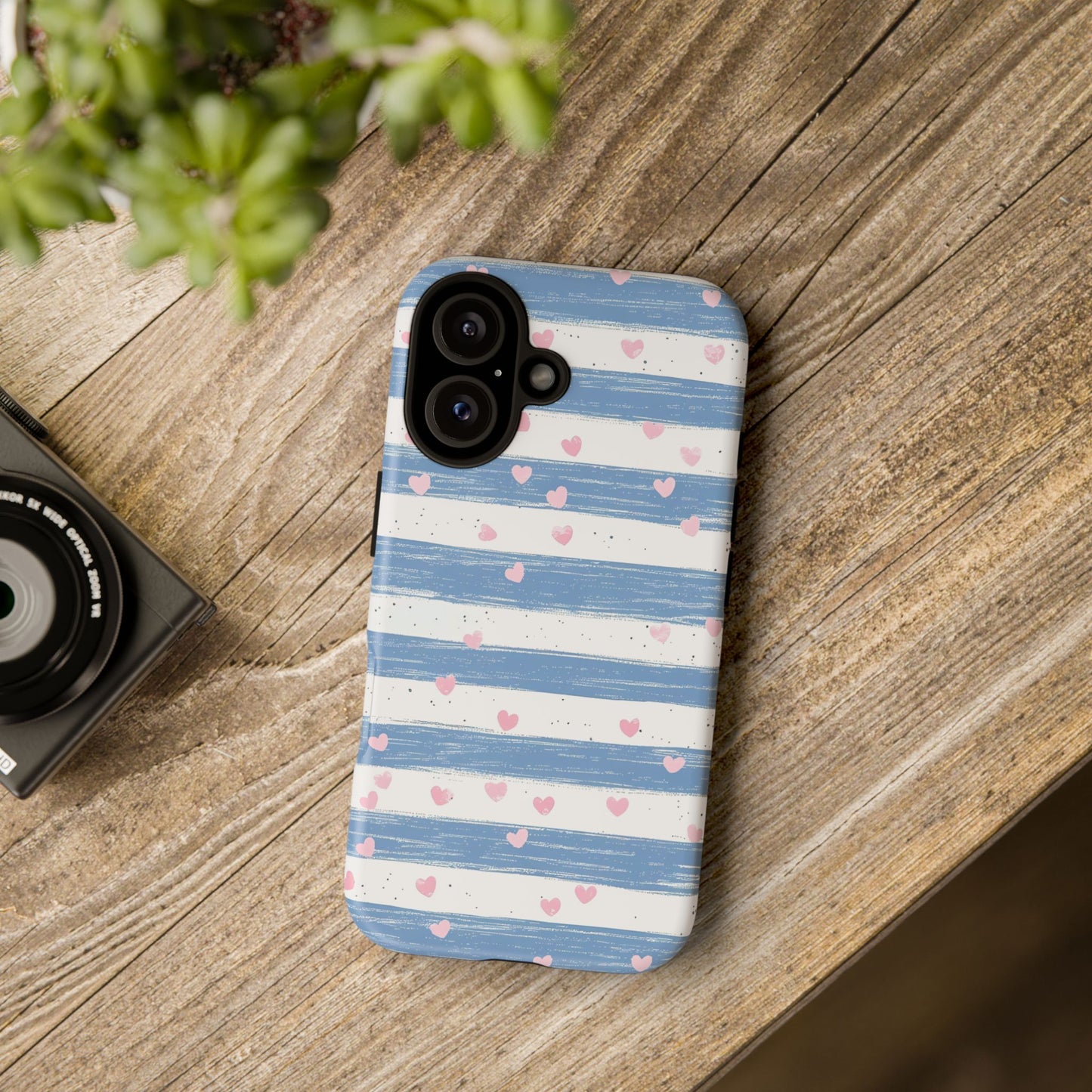 iPhone Case – Blue and White Pattern