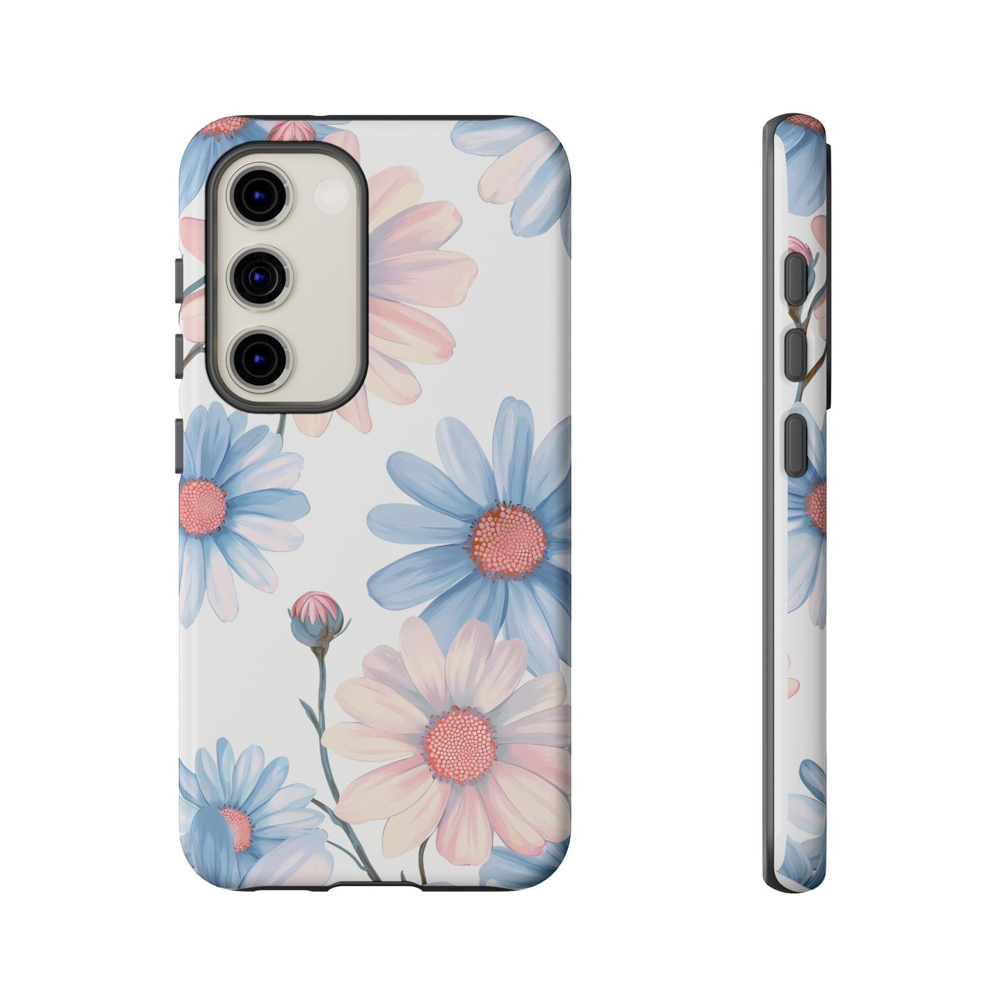 Cute iPhone Case – Blue and Pink Flowers