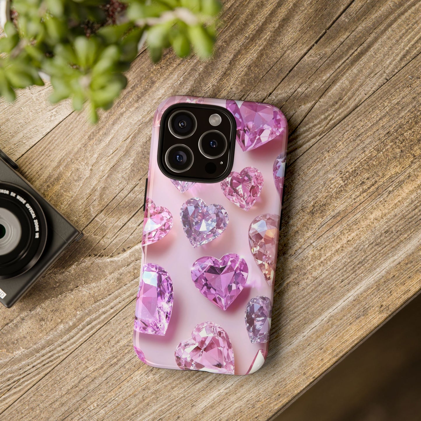 iPhone Case – Diamond Heart Design