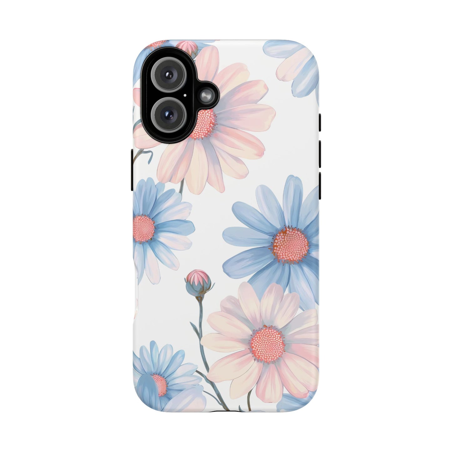 Cute iPhone Case – Blue and Pink Flowers