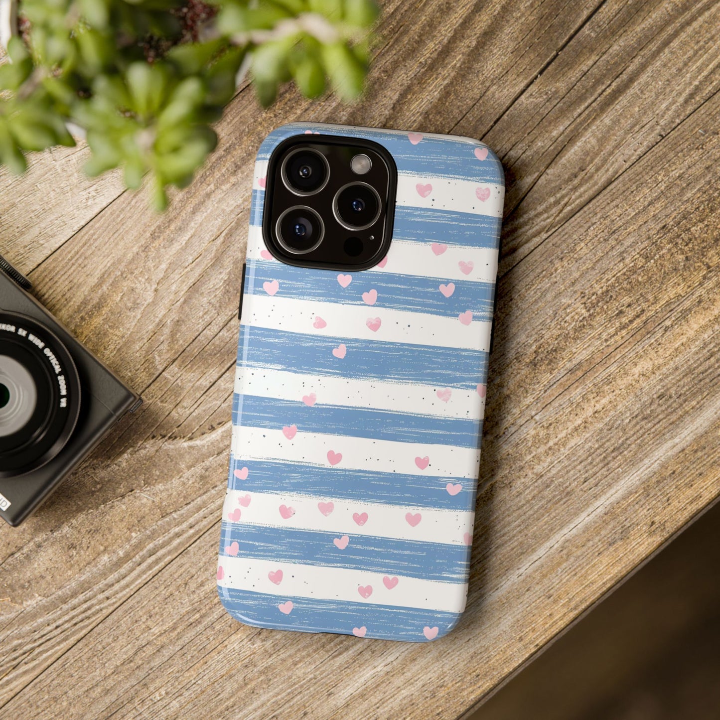 iPhone Case – Blue and White Pattern