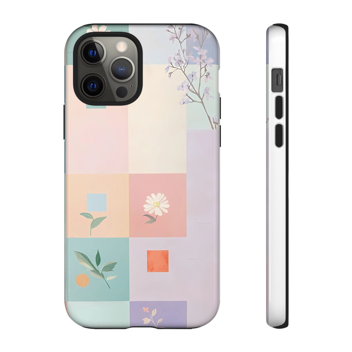 iPhone Case – Cute Pastel Checkered Pattern