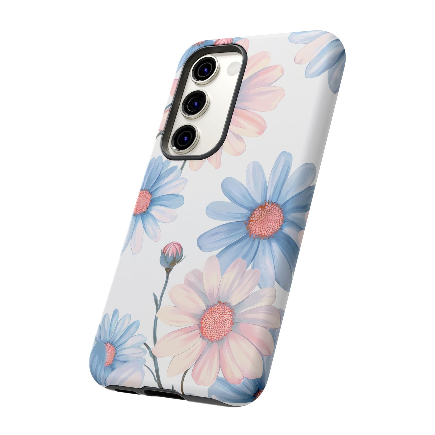 Cute iPhone Case – Blue and Pink Flowers