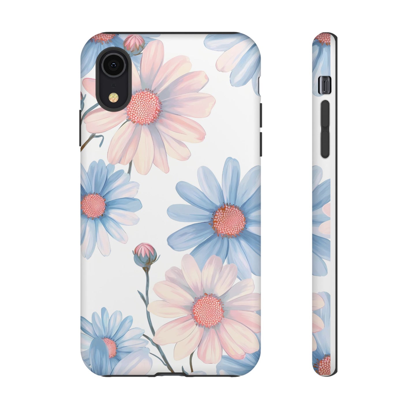 Cute iPhone Case – Blue and Pink Flowers