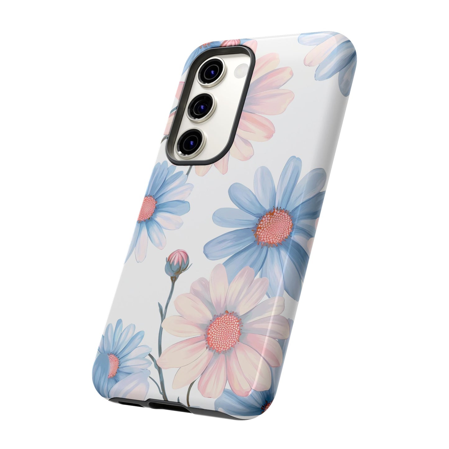 Cute iPhone Case – Blue and Pink Flowers