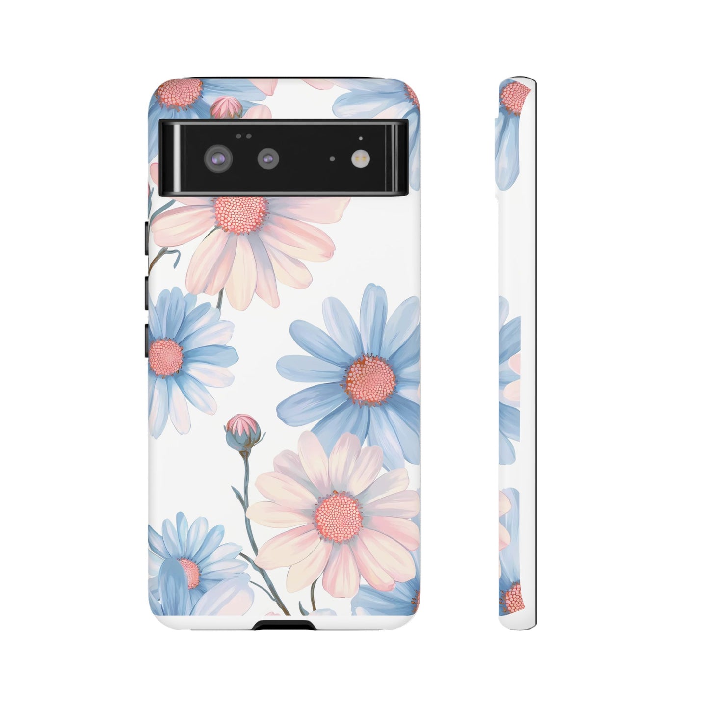 Cute iPhone Case – Blue and Pink Flowers