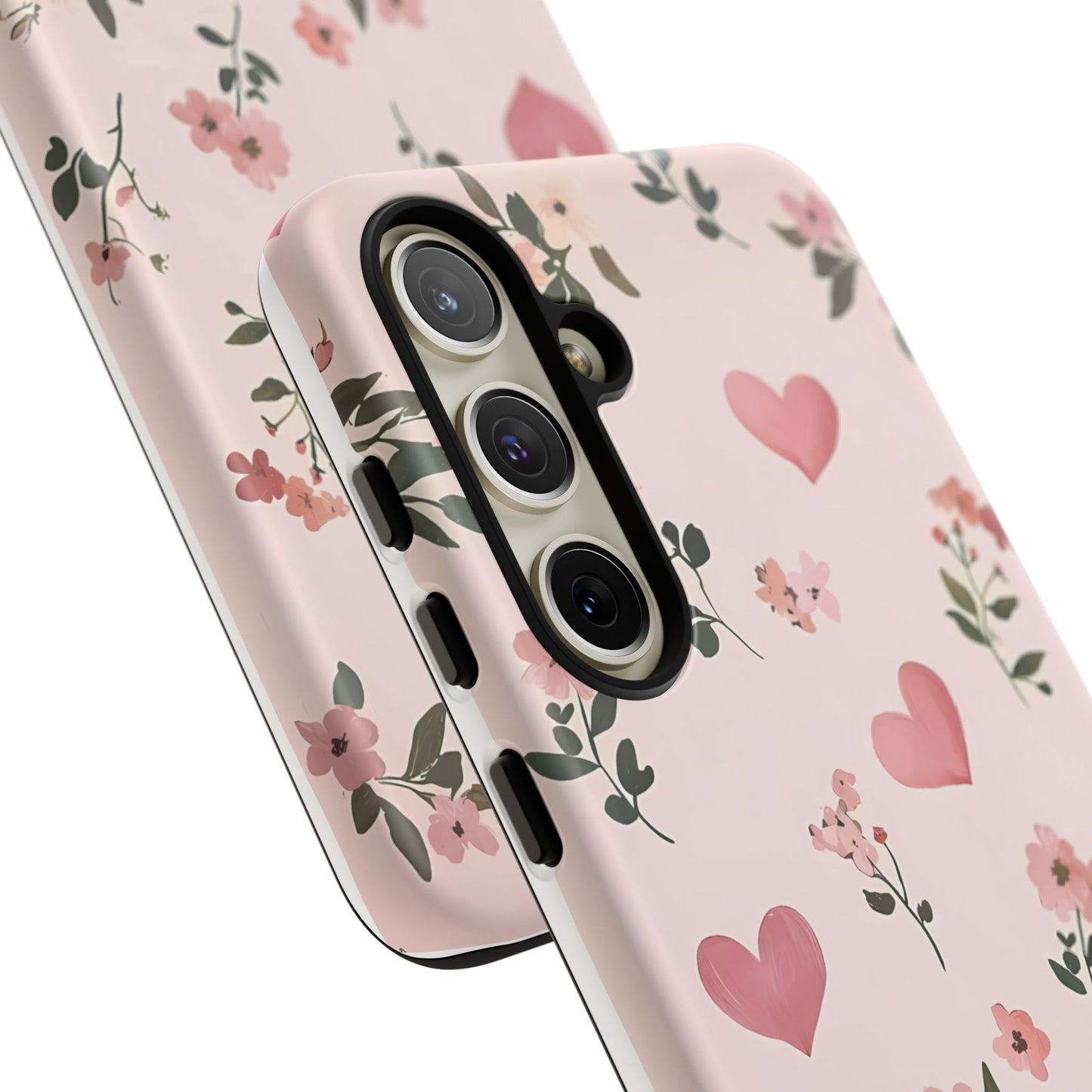 iPhone Case – Cute Pink Heart Flower Design