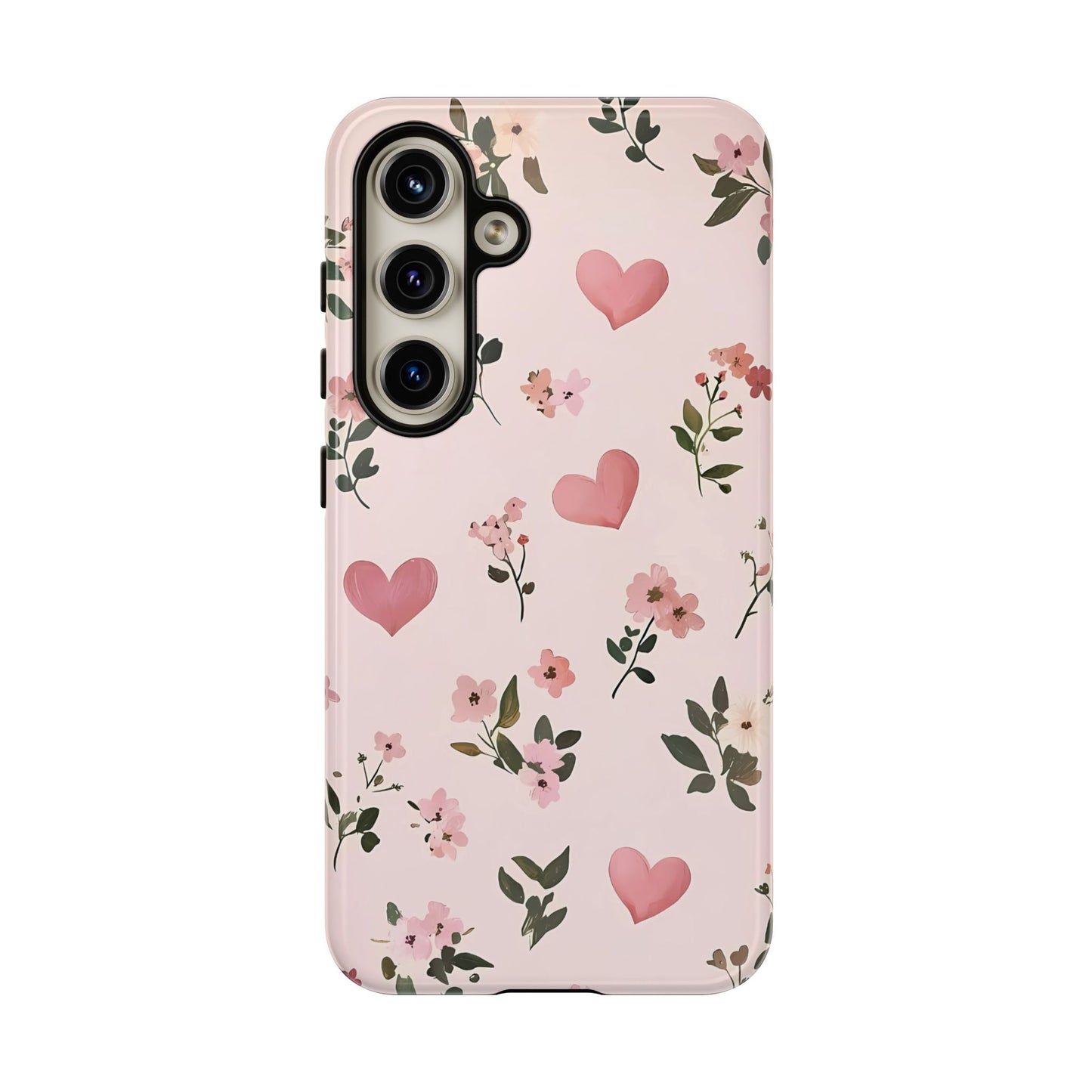 iPhone Case – Cute Pink Heart Flower Design