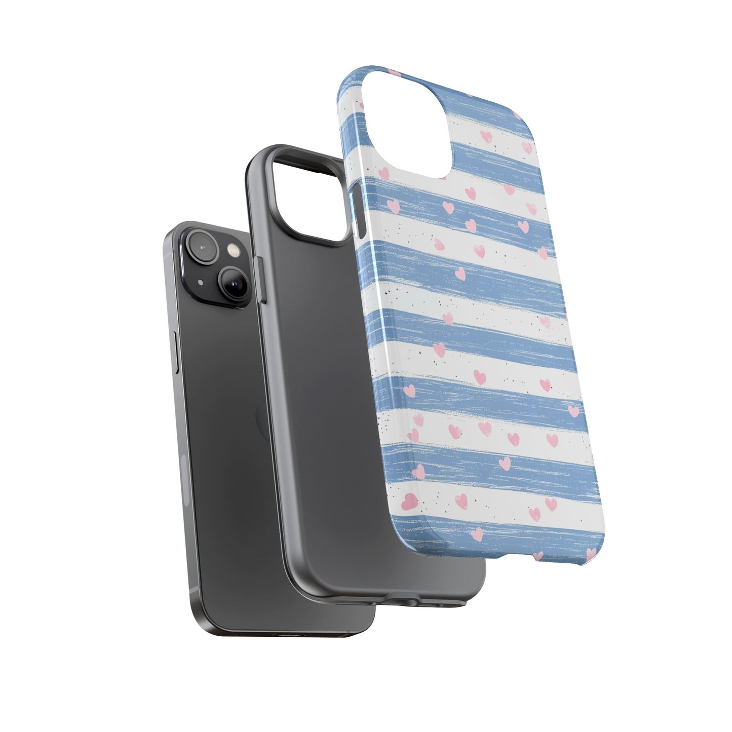 iPhone Case – Blue and White Pattern