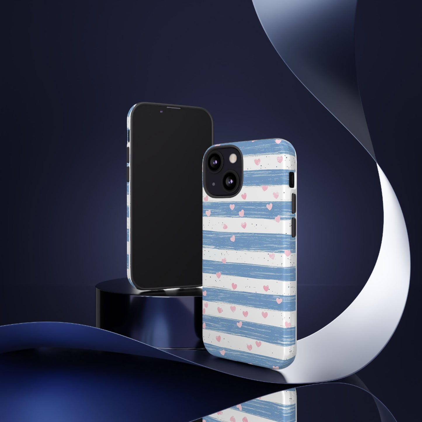 iPhone Case – Blue and White Pattern