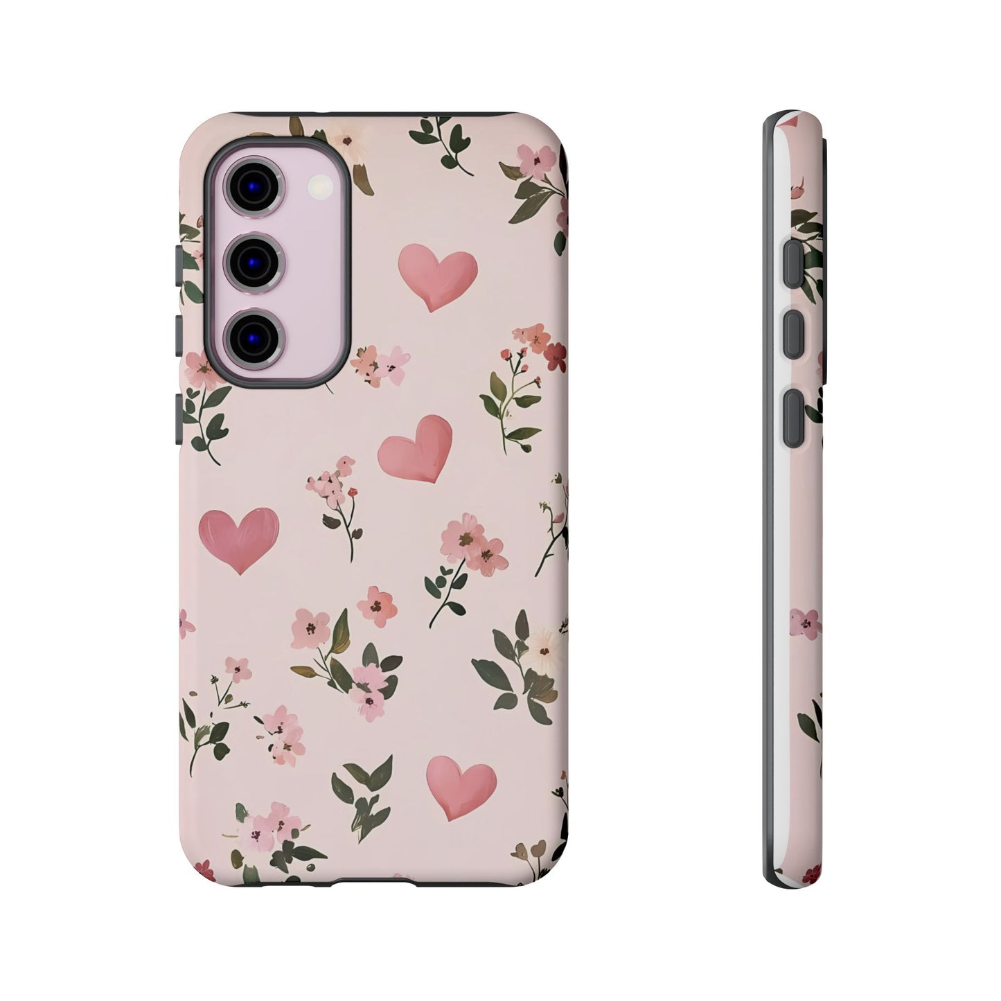 iPhone Case – Cute Pink Heart Flower Design